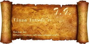 Tisza István névjegykártya
