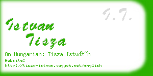 istvan tisza business card